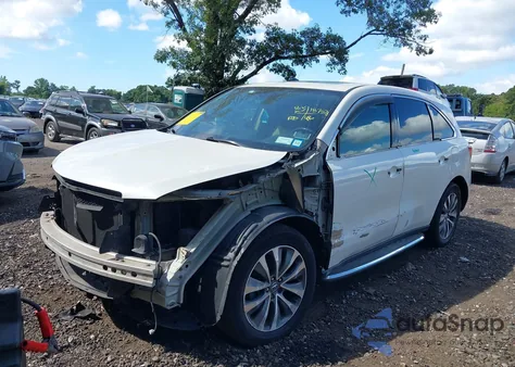 2014 Acura Mdx Technology Package z USA, uszkodzony, nr VIN 5FRYD4H48EB025984